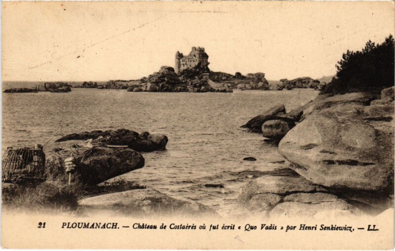 Carte postale ancienne Ploumanac'H Chateau de Costaeres