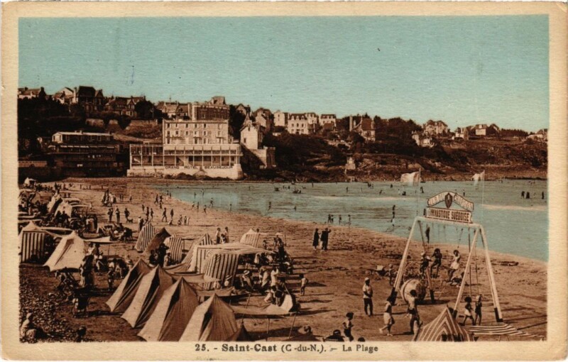 Carte postale ancienne Saint-Cast La Plage