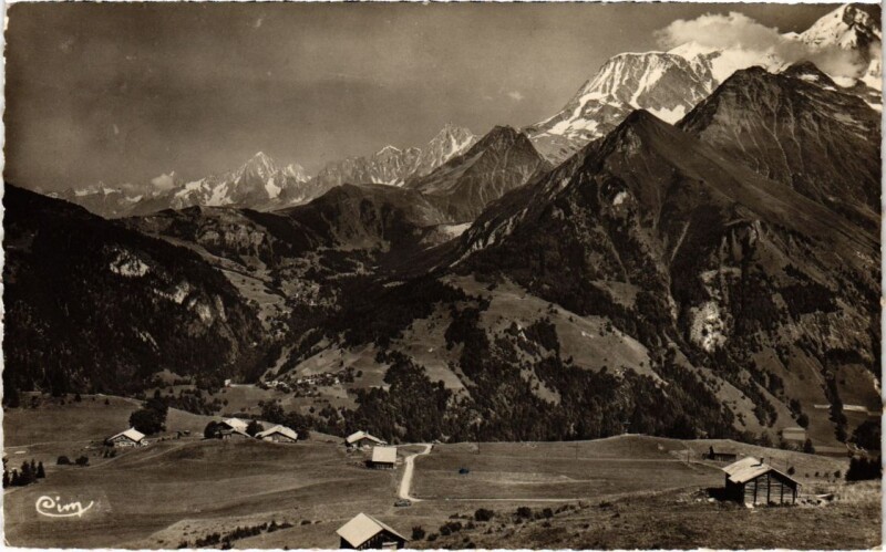 Carte postale ancienne Saint-Nicolas-de-Veroce Chaine du Mont Blanc