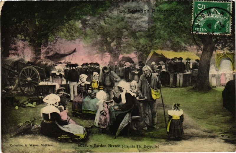 Carte postale ancienne Pardon Breton - Folklore