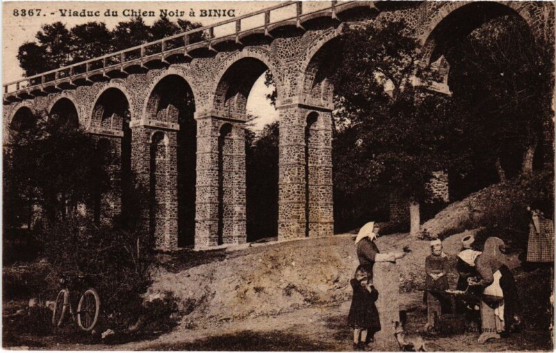 Carte postale ancienne Viaduc du Chien Noir a Binic