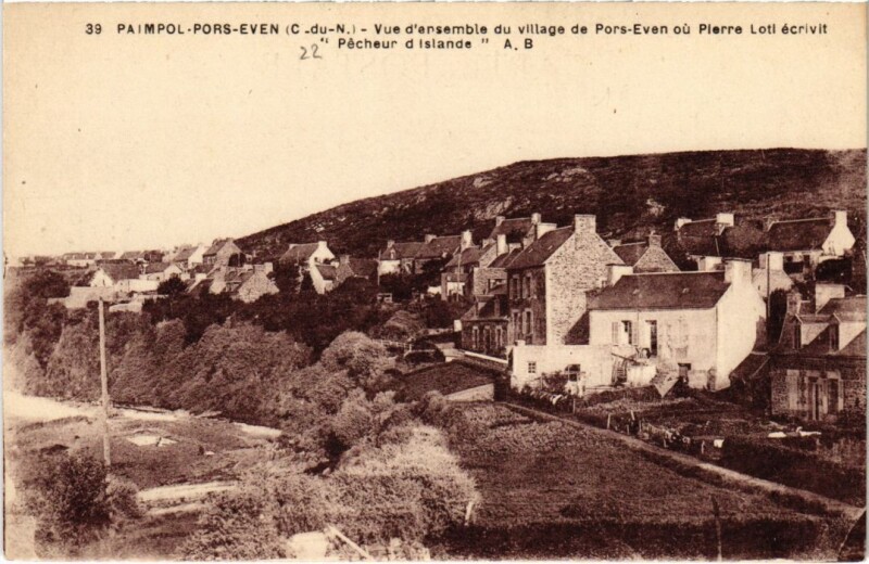 Carte postale ancienne Pors-Even Vue d'Ensemble du Village