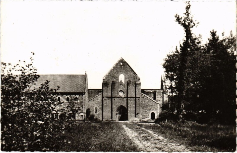 Carte postale ancienne Abbaye de Boquen en Plenee-Jugon L'Arrivee - Facade Ouest