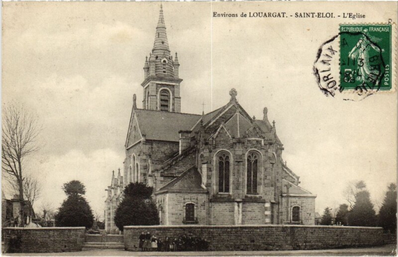 Carte postale ancienne Saint-Eloi L'Eglise