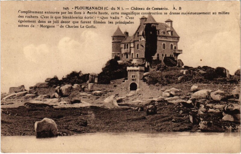 Carte postale ancienne Ploumanac'H Chateau de Costaeres