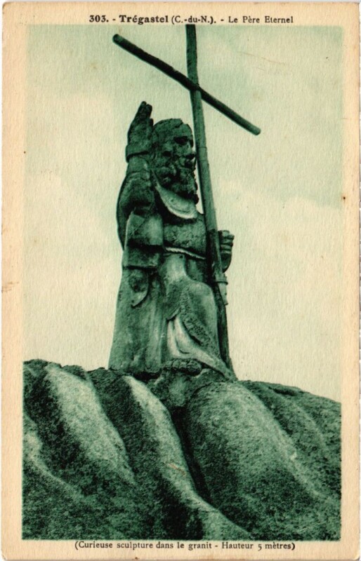 Carte postale ancienne Tregastel Le Pere Eternel