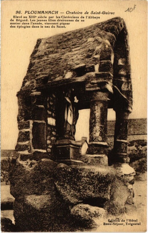 Carte postale ancienne Ploumanac'H Oratoire de Saint-Guirec