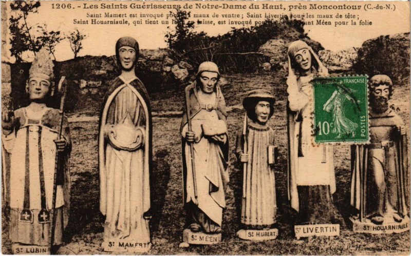 Carte postale ancienne Les Saints Guerisseurs de Notre-Dame-du-Haut pres Moncontour à Moncontour
