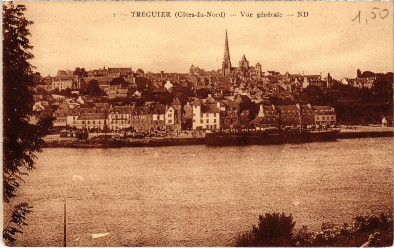 Carte postale ancienne Treguier Vue Generale