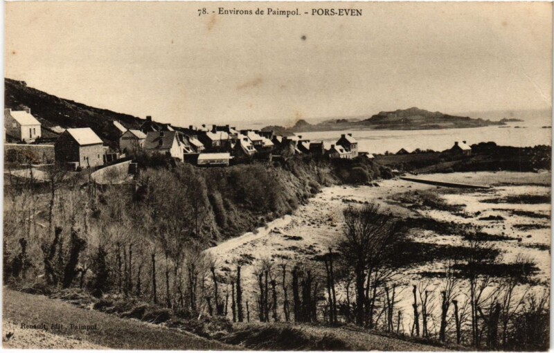 Carte postale ancienne Environs de Paimpol Pors-Even à Paimpol