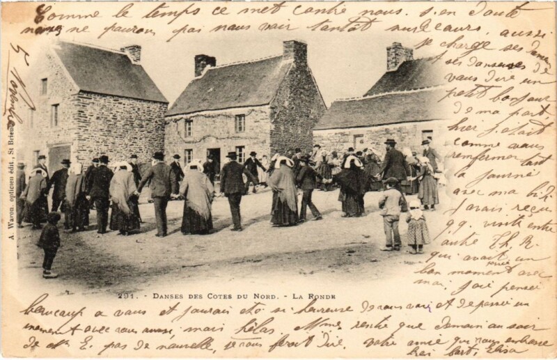 Carte postale ancienne Danses des Cotes du Nord - La Ronde - Folklore