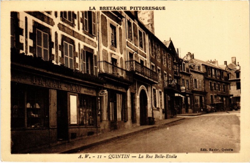 Carte postale ancienne Quintin La Rue Belle-Etoile à Quintin