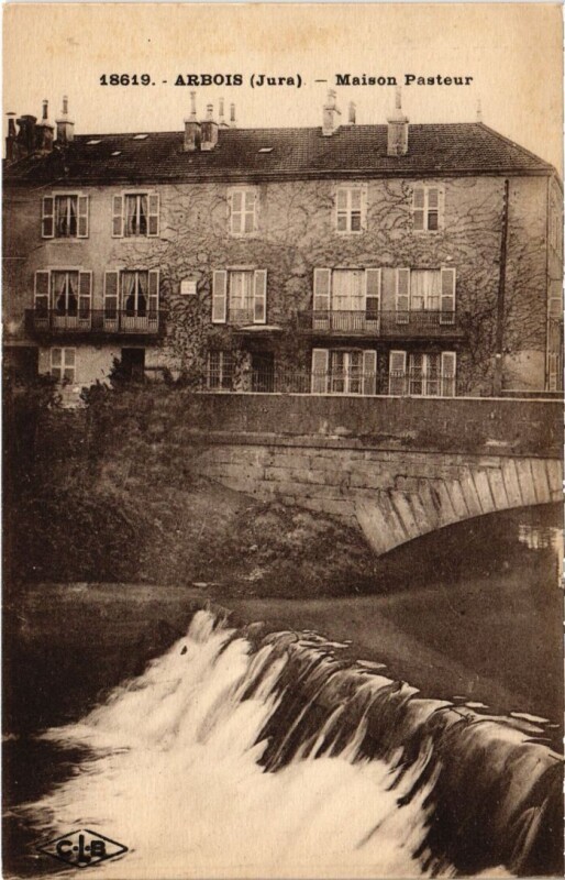 Carte postale ancienne Arbois Maison Pasteur à Arbois