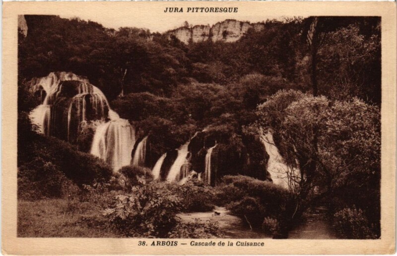 Carte postale ancienne Arbois Cascade de la Cuisance à Arbois