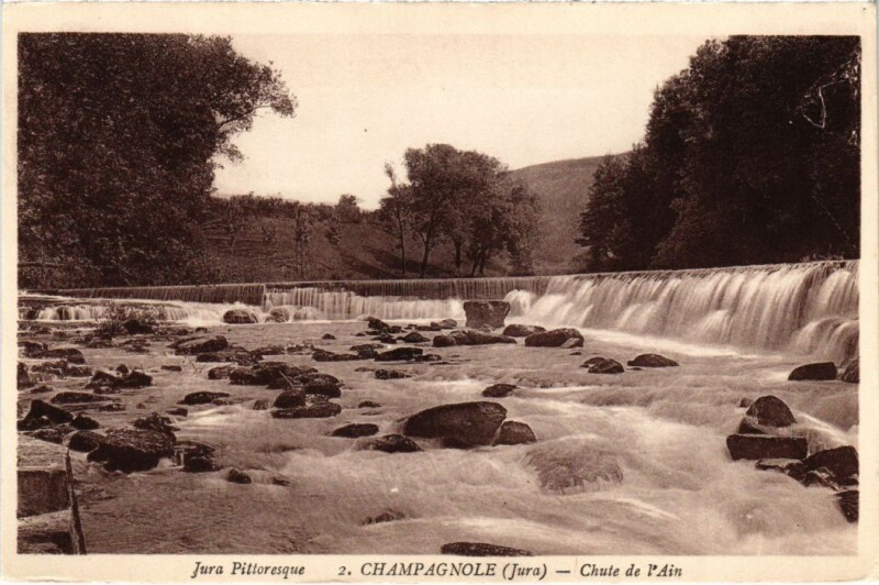 Carte postale ancienne Champagnole Chute de l'Ain à Champagnole