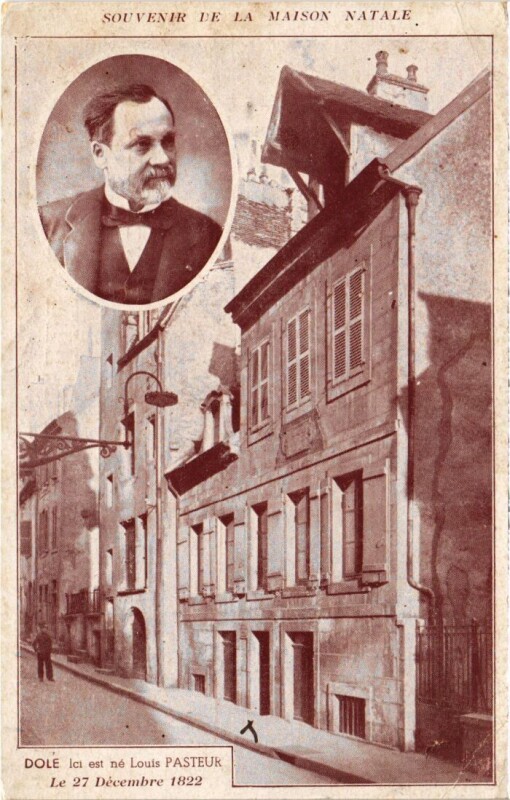 Carte postale ancienne Dole souvenir de la Maison Natale