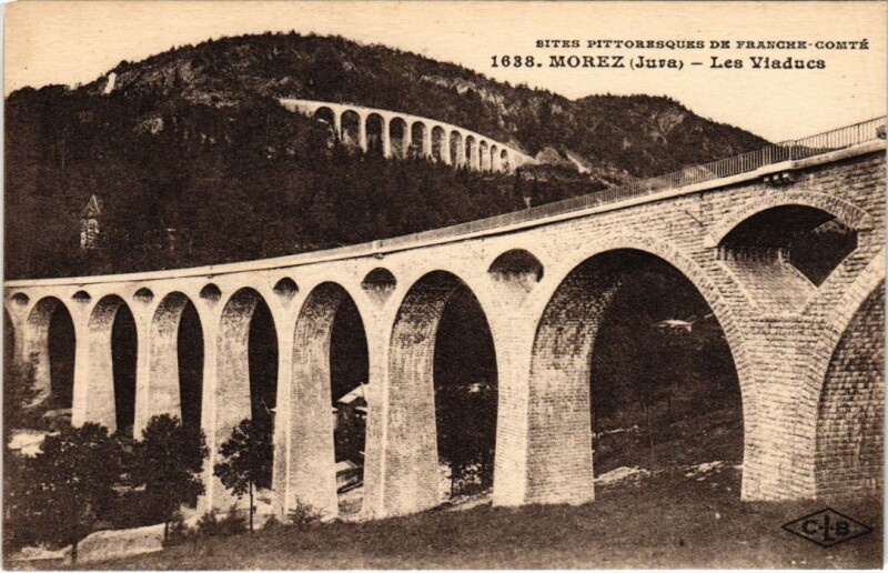 Carte postale ancienne Morez Les Viaducs