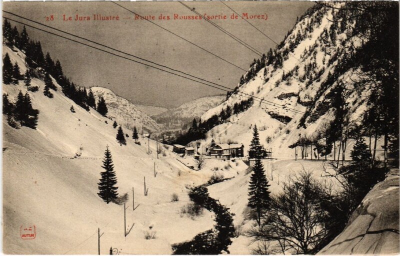 Carte postale ancienne Morez Route des Rousses
