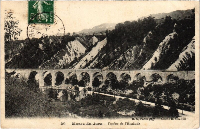 Carte postale ancienne Morez Viaduc de l'Evalude