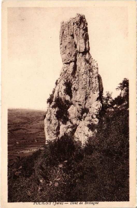 Carte postale ancienne Poligny Dent de Bretagne à Poligny