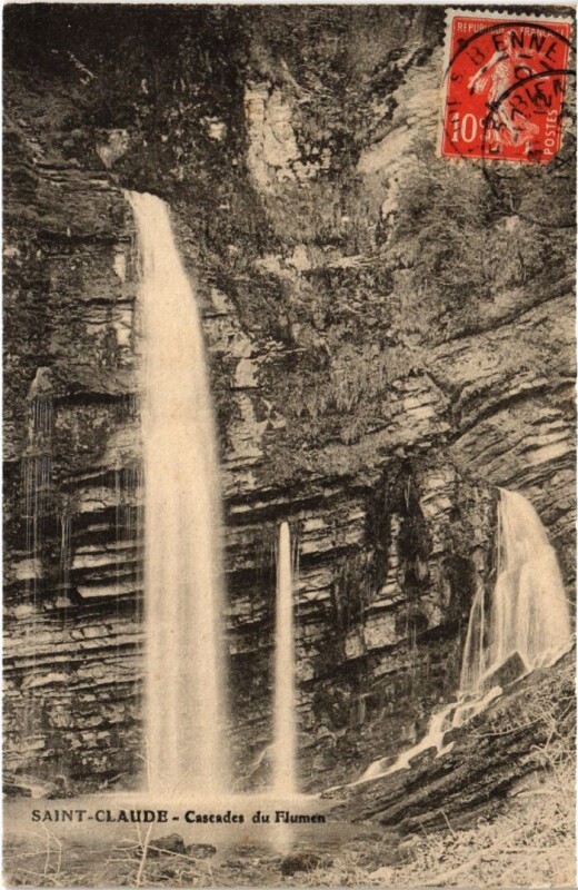 Carte postale ancienne Saint Claude Cascades du Flumen à Saint-Claude