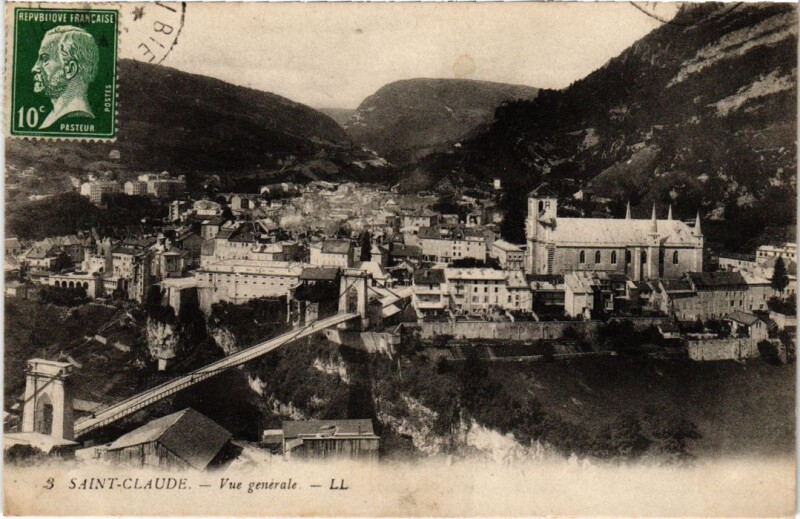 Carte postale ancienne Saint Claude vue generale à Saint-Claude