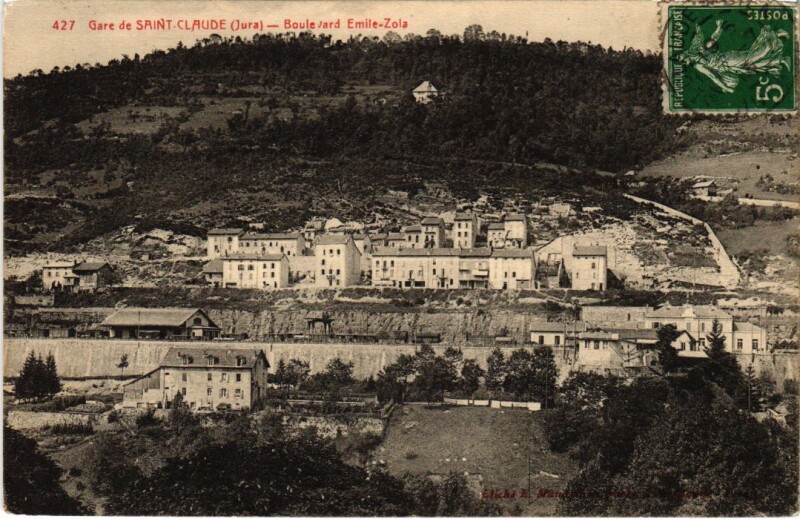 Carte postale ancienne Saint Claude Boulevard Emil Zola à Saint-Claude