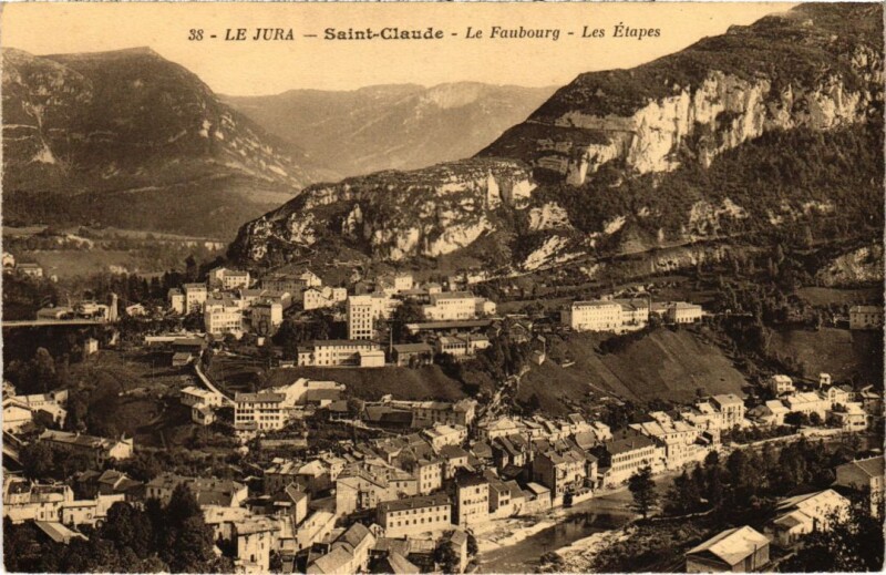 Carte postale ancienne Saint Claude Le Faubourg , Les Etapes à Saint-Claude
