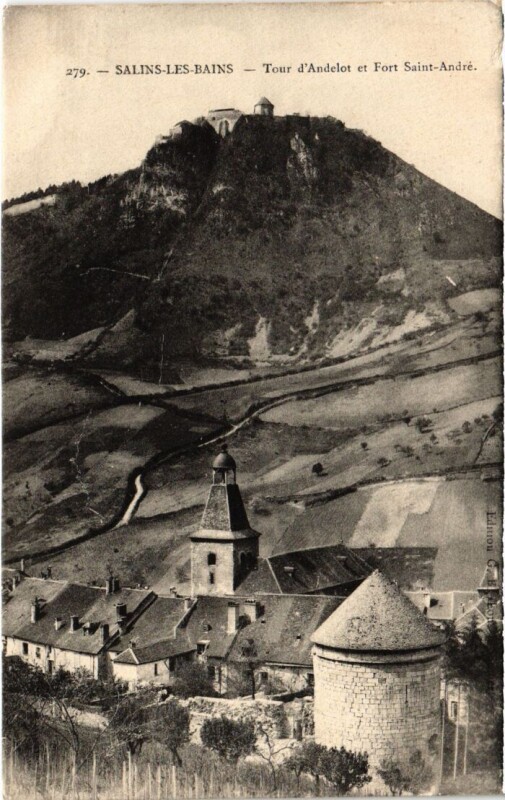 Carte postale ancienne Salins les Bains Tour d'Andelot à Salins-les-Bains