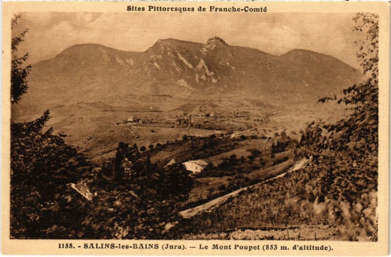 Carte postale ancienne Salins les Bains Mont Poupet à Salins-les-Bains