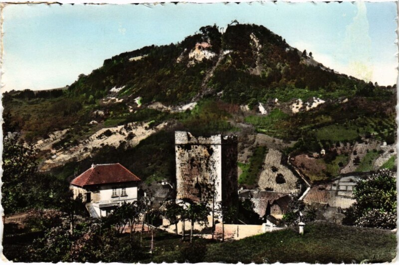 Carte postale ancienne Salins les Bains Tour Carree et FOrt Saint-Andre à Salins-les-Bains