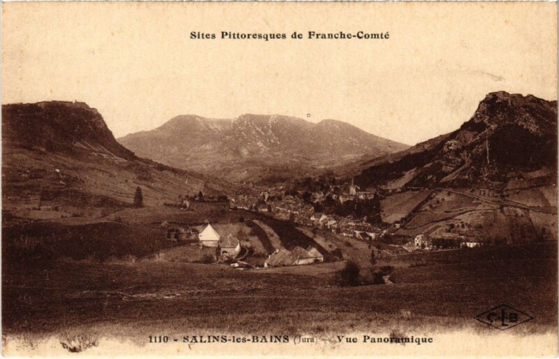 Carte postale ancienne Salins les Bains vue panoramique à Salins-les-Bains