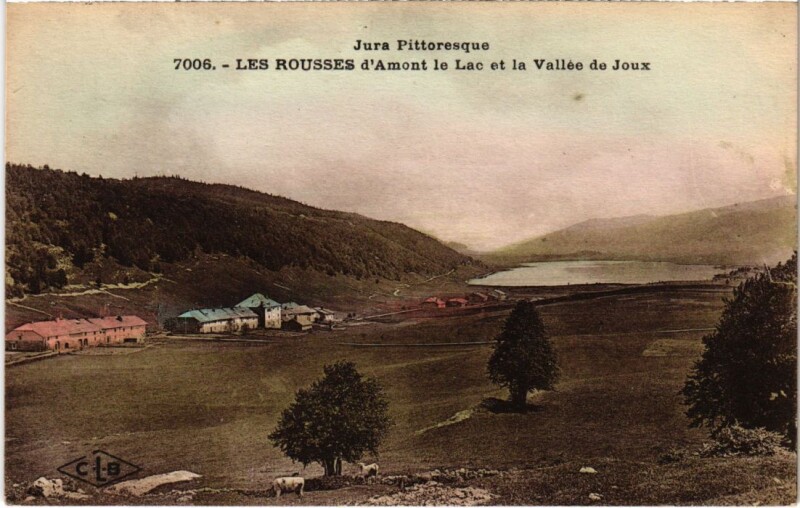 Carte postale ancienne Les Rousses d'Amont le Lac et la Vallee de Joux aux Rousses