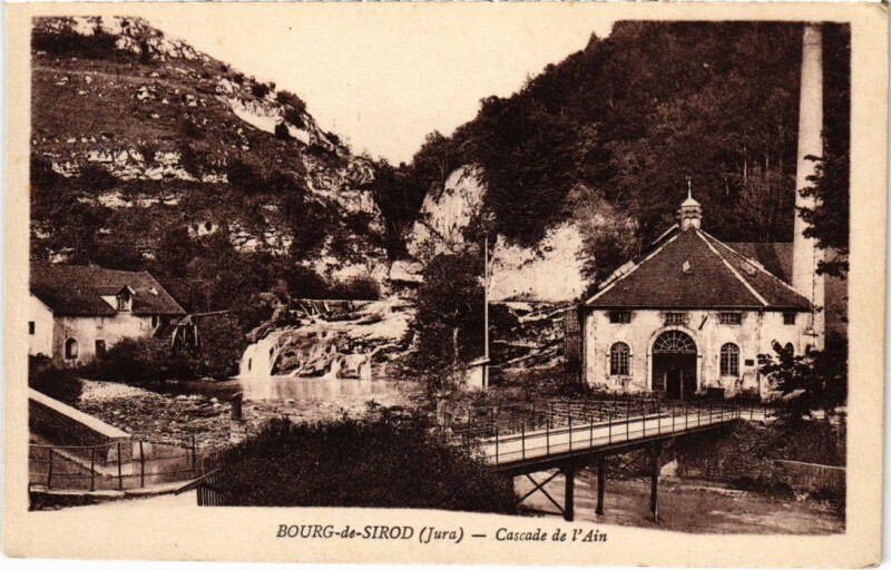 Carte postale ancienne Bourg de Sirod Cascade de l'Ain à Bourg-de-Sirod