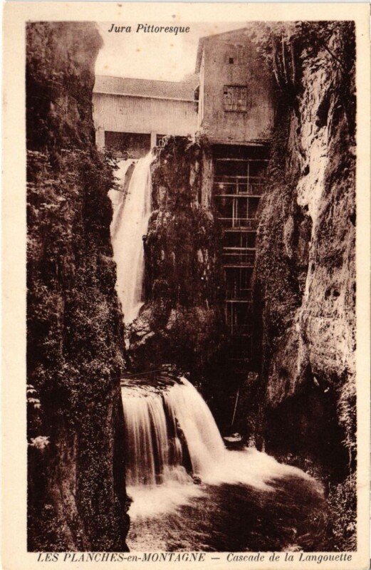 Carte postale ancienne Les Planches en Montagne Cascade de la Langouette aux Planches-en-Montagne