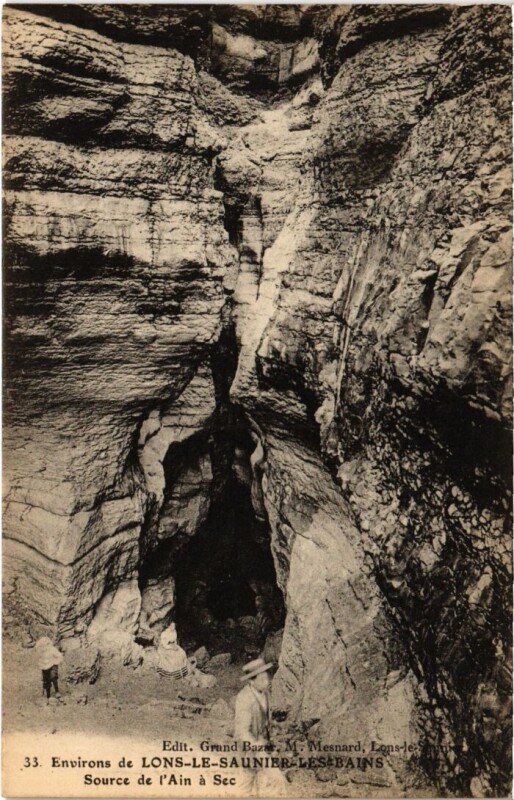Carte postale ancienne Source de l'Ain a Sec