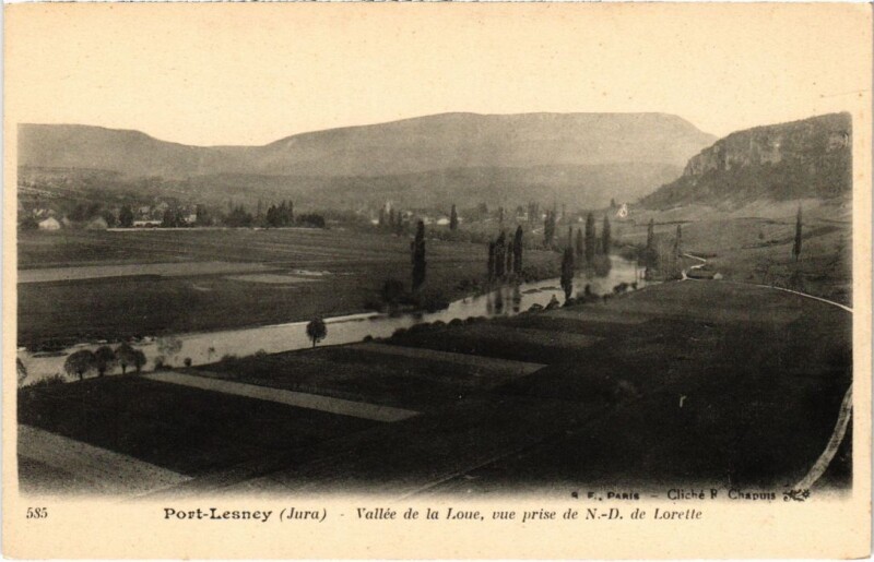 Carte postale ancienne Port Lesney Valle de la Loue à Port-Lesney