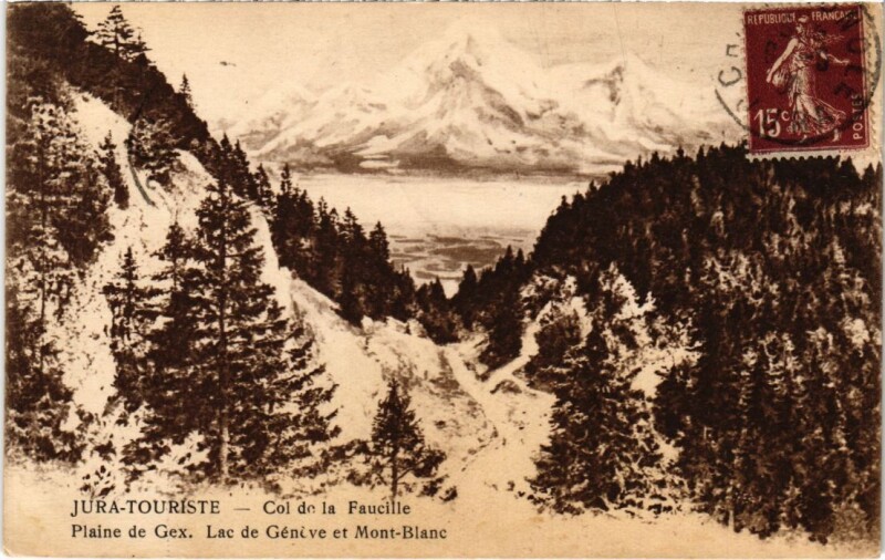 Carte postale ancienne Col de la Faucille, Plaine de Gex