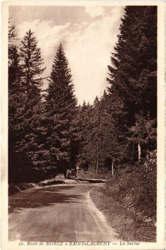 Carte postale ancienne Route de Morez a Saint-Laurent La Savine