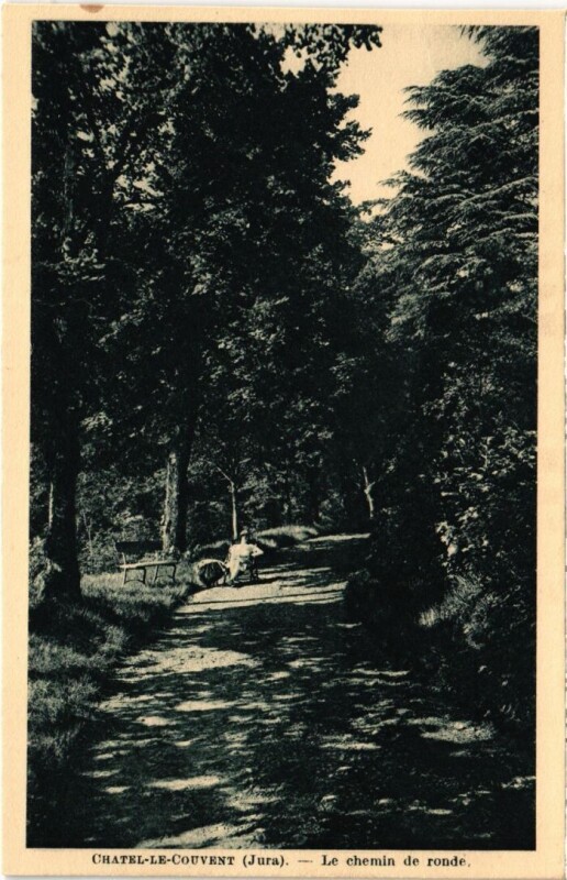 Carte postale ancienne Chatel le Couvent Le chemin de ronde à Chemin
