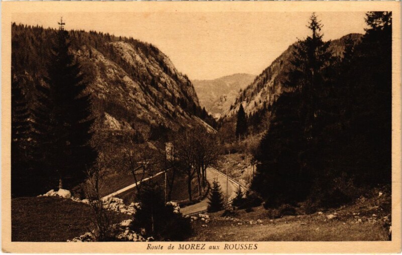 Carte postale ancienne Route de Morez aux Rousses
