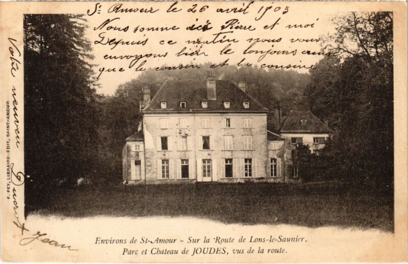 Carte postale ancienne Parc et Chateau de Joudes