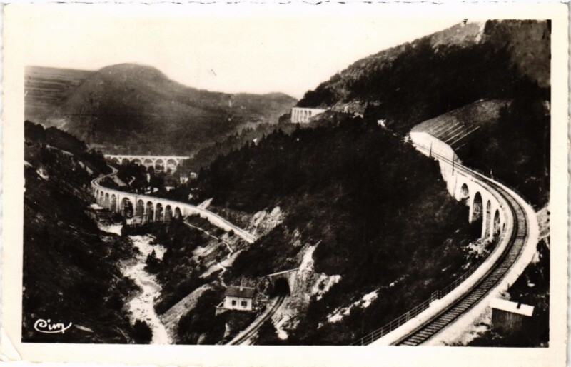 Carte postale ancienne Morbier Les 4 Viaducs de Morbier a Morez à Morbier