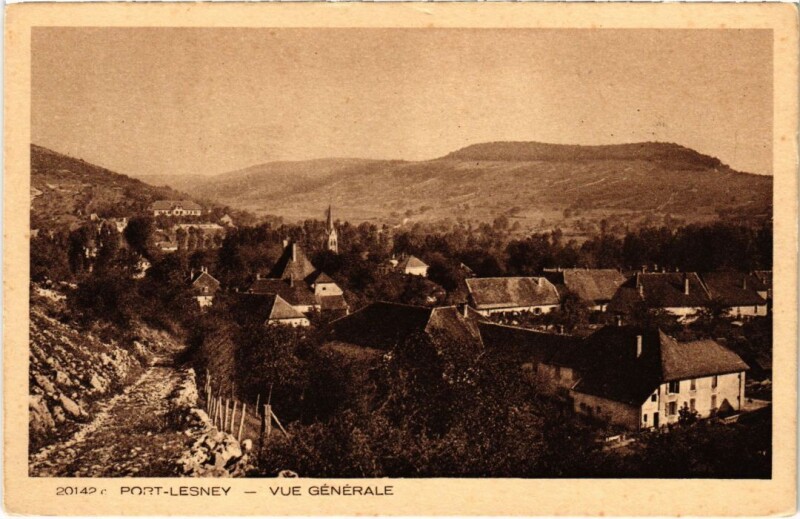 Carte postale ancienne Port Lesney vue generale à Port-Lesney