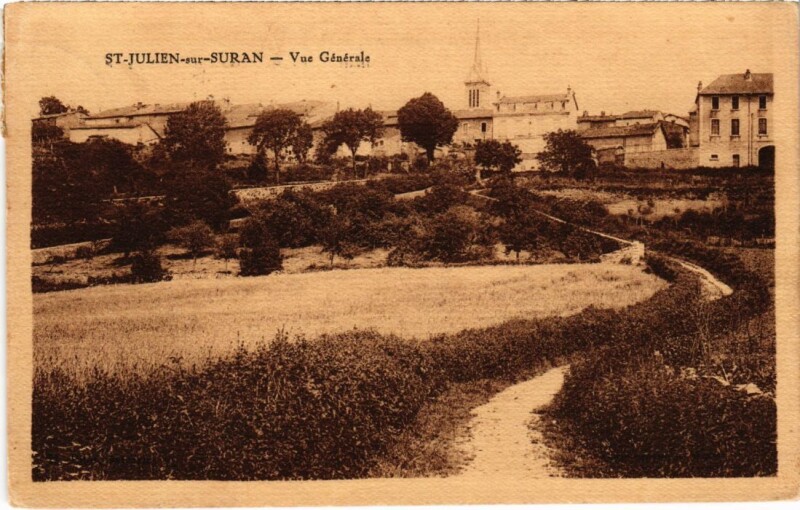 Carte postale ancienne St Julien sur Suran vue generale