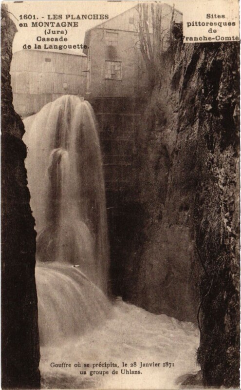 Carte postale ancienne Les Planches en Montagne Cascade de la Langouette aux Planches-en-Montagne
