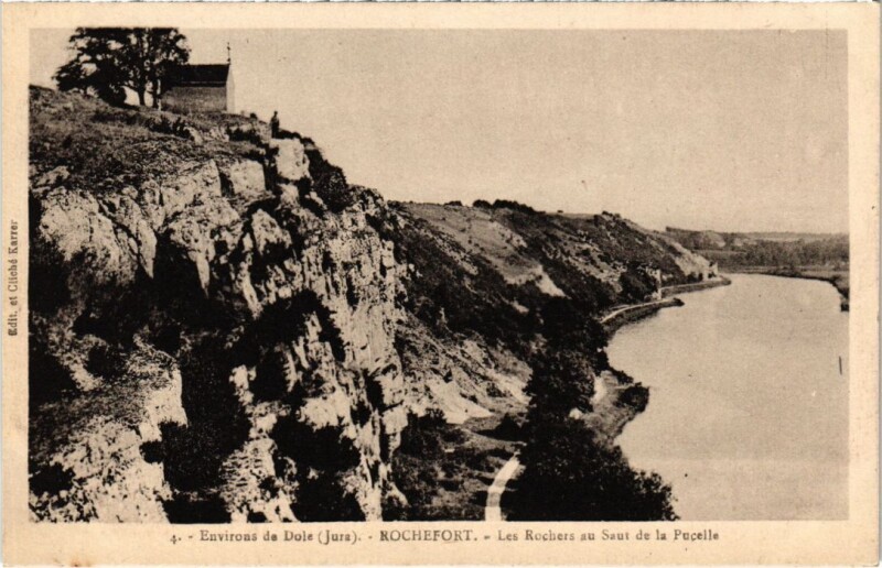 Carte postale ancienne Rochefort Les Rochers au Saut de la Pucelle