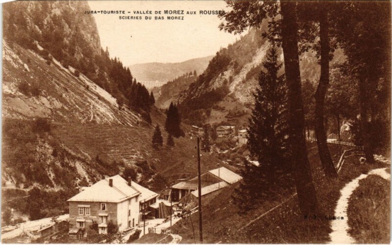 Carte postale ancienne Vallee de Morez aux Rousses