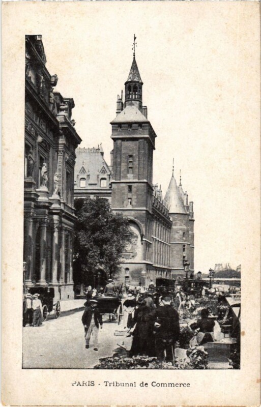 Carte postale ancienne Paris Petits Metiers Marche aux Fleurs