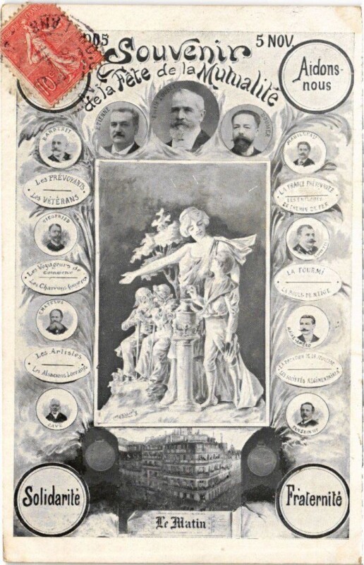 Carte postale ancienne Paris 5e Fete de la Mutualite à Paris 5e